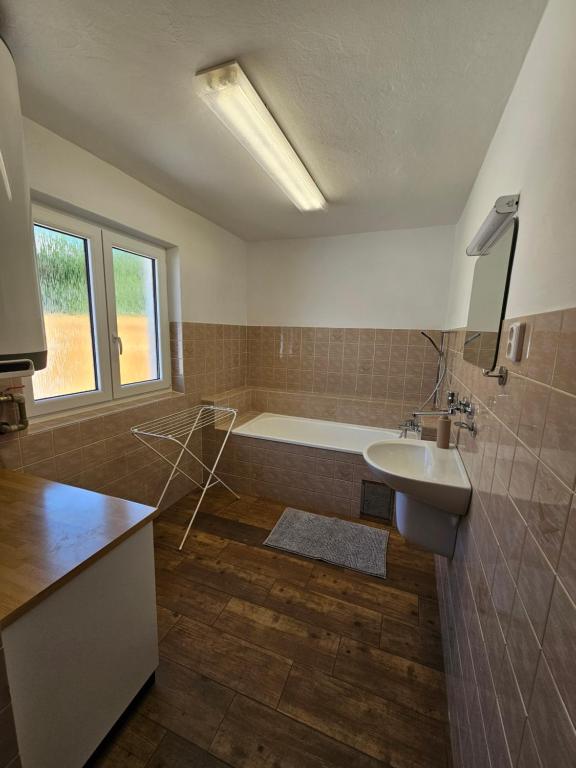 Koupelna v ubytování Apartman Hanzky