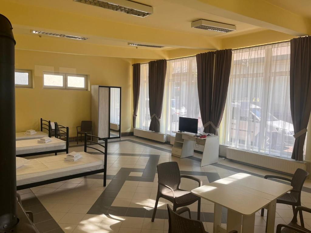Postel nebo postele na pokoji v ubytování Tulipan Hotel Aquapark
