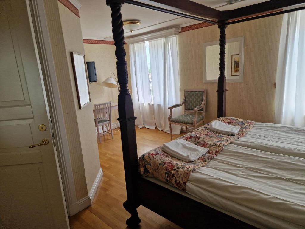 Postel nebo postele na pokoji v ubytování Nyhyttans Kurort