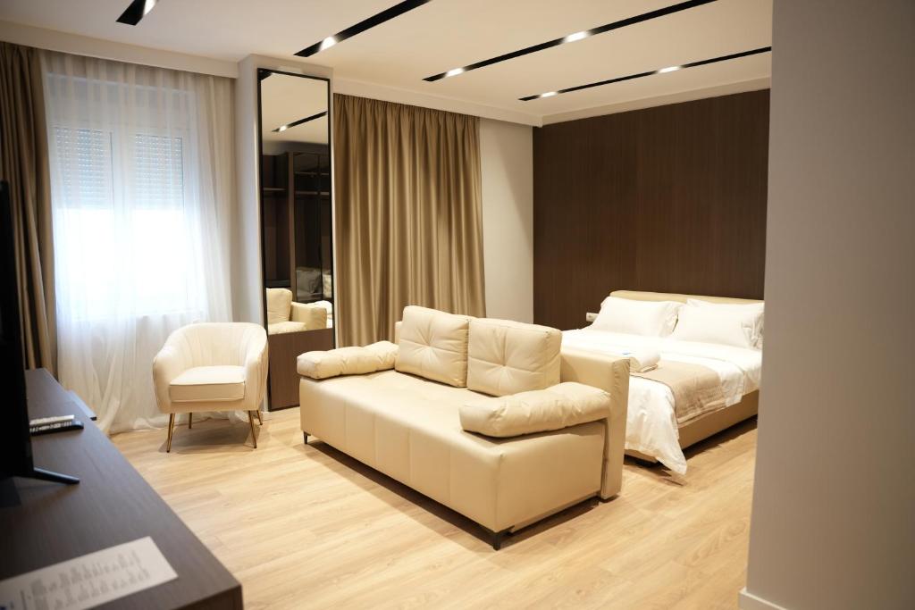 Χώρος καθιστικού στο Hotel Aquila D