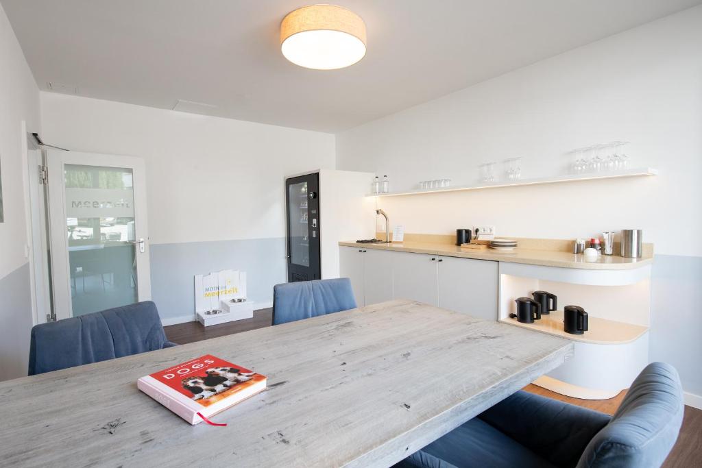 Kuchyň nebo kuchyňský kout v ubytování Hotel Meerzeit