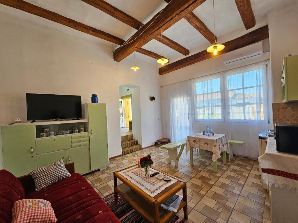 TV a/nebo společenská místnost v ubytování Apartmany Detvanka
