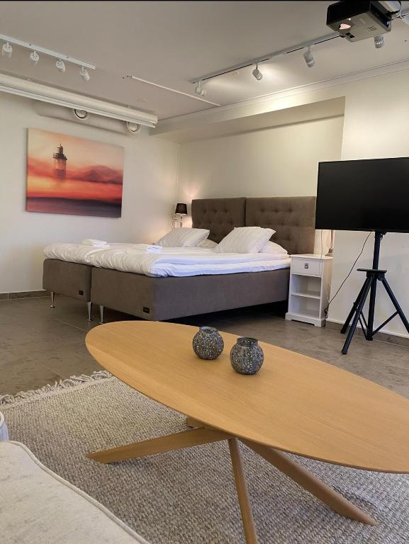 Postel nebo postele na pokoji v ubytování Hotell Breda Blick