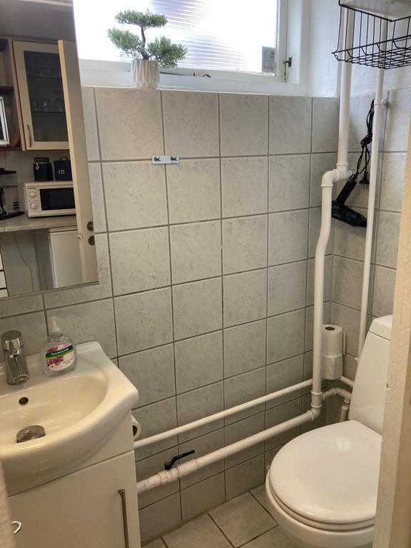Koupelna v ubytování Spangsbo b&b