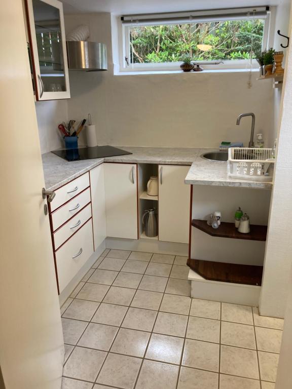 Kuchyň nebo kuchyňský kout v ubytování Spangsbo b&b