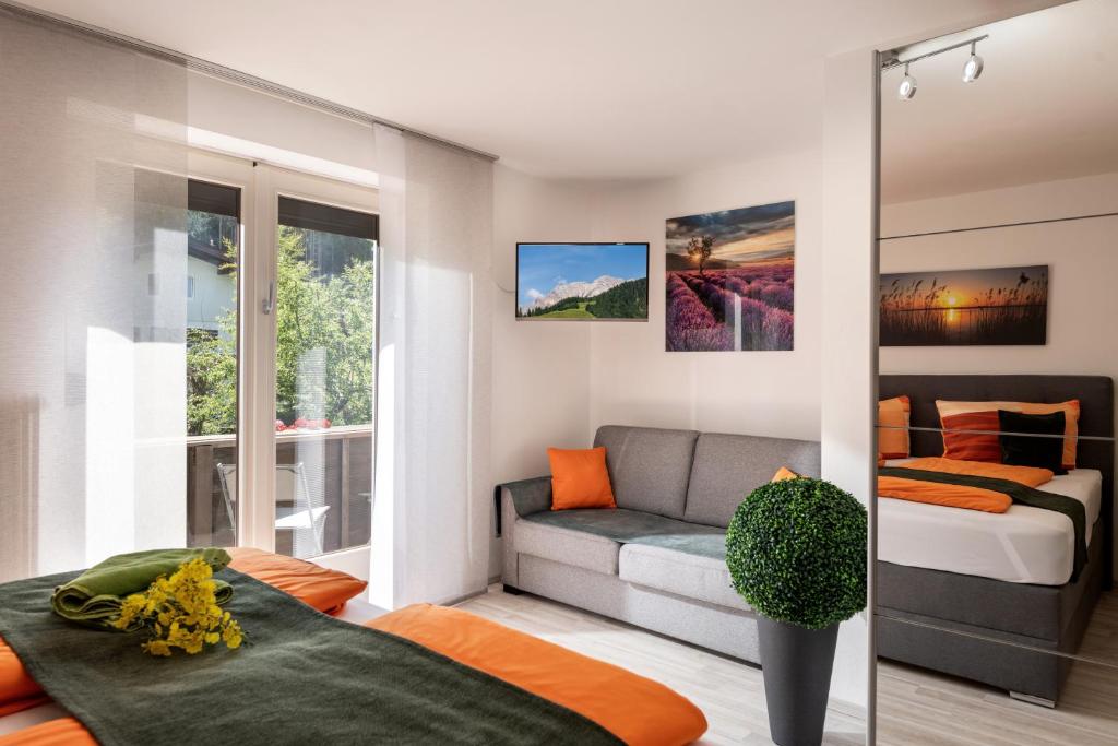 Posteľ alebo postele v izbe v ubytovaní Ferienwohnung Mitterherzog