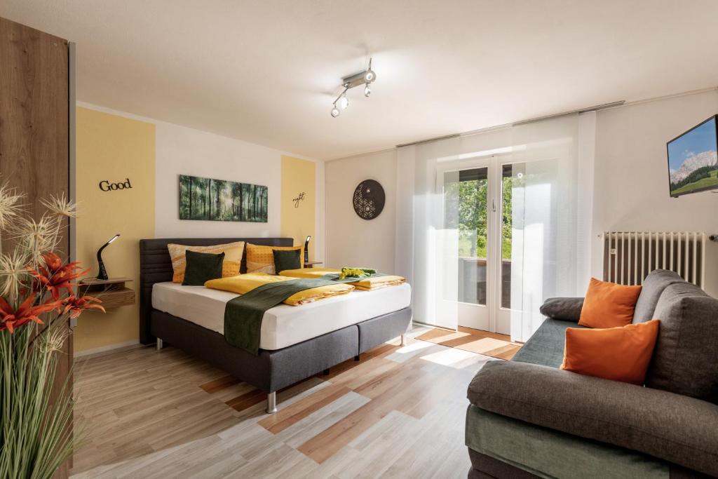 Posteľ alebo postele v izbe v ubytovaní Ferienwohnung Mitterherzog