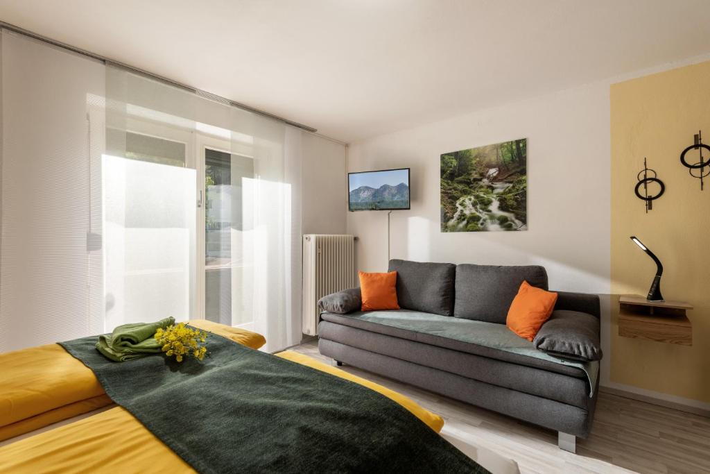 Posteľ alebo postele v izbe v ubytovaní Ferienwohnung Mitterherzog