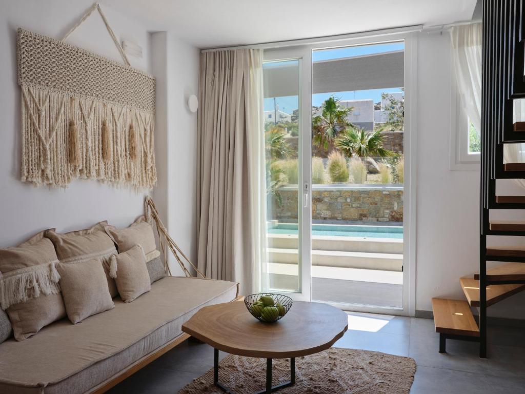 Posezení v ubytování Le Palme Mykonos