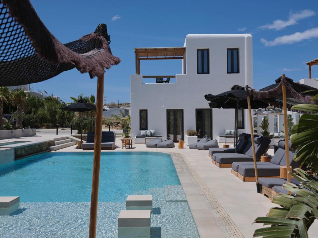 Bazén v ubytování Le Palme Mykonos nebo v jeho okolí