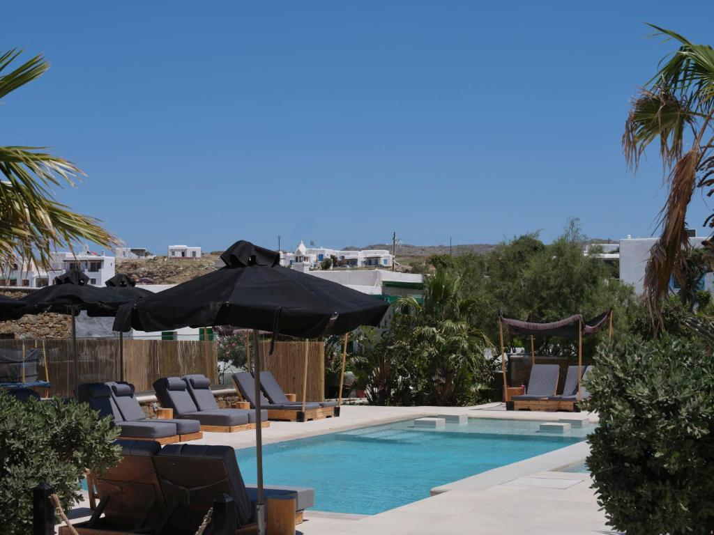 Bazén v ubytování Le Palme Mykonos nebo v jeho okolí