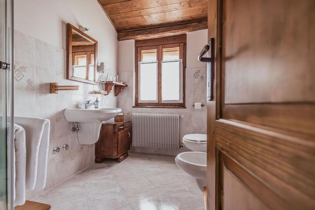 Koupelna v ubytování Agriturismo Borg da Ocjs