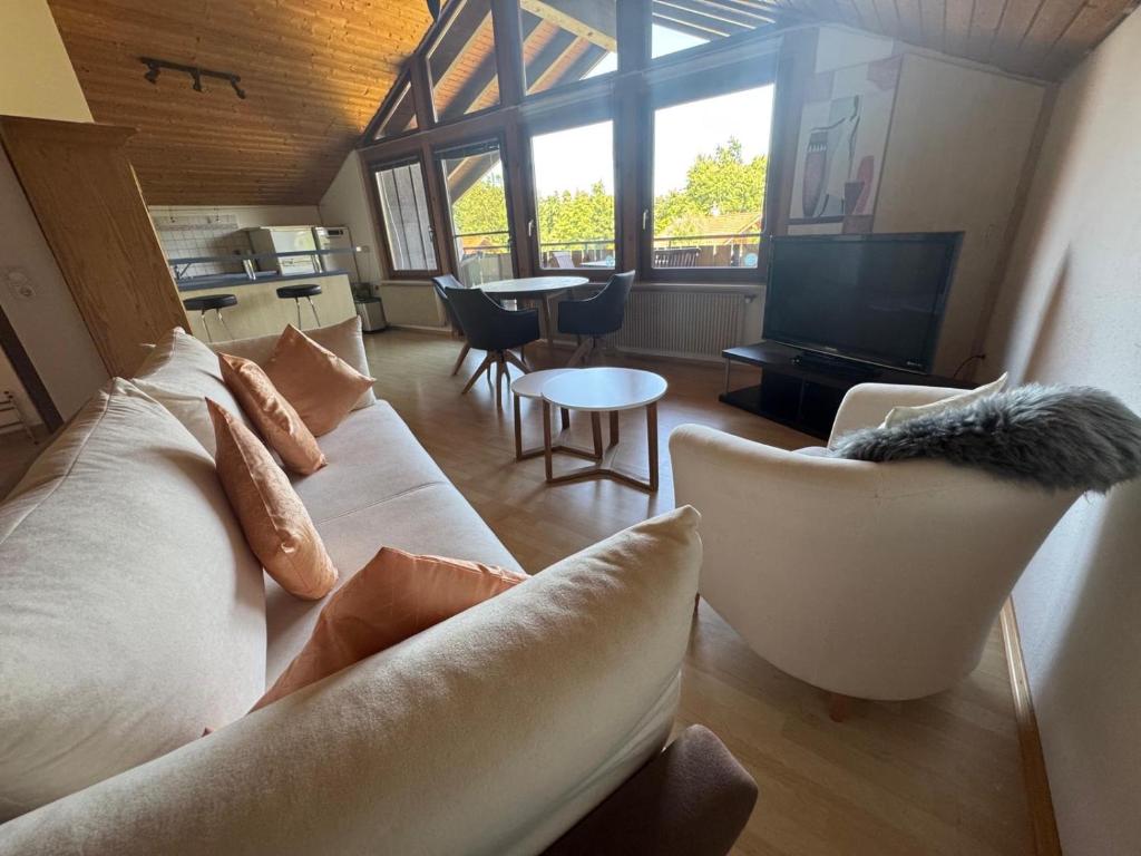 Posezení v ubytování Edelweiss Appartment