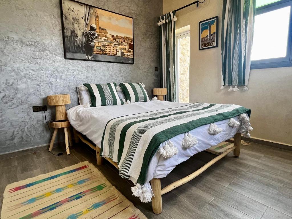 Postel nebo postele na pokoji v ubytování Riad La Tempérance
