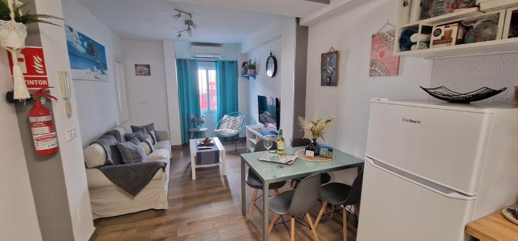 Kuchyňa alebo kuchynka v ubytovaní mi apartamento 60