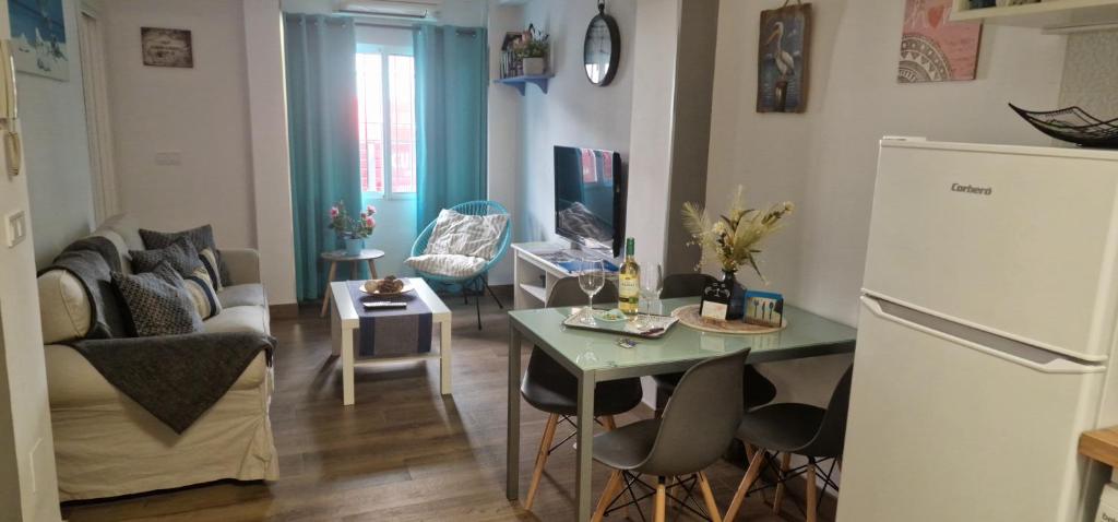 Kuchyňa alebo kuchynka v ubytovaní mi apartamento 60