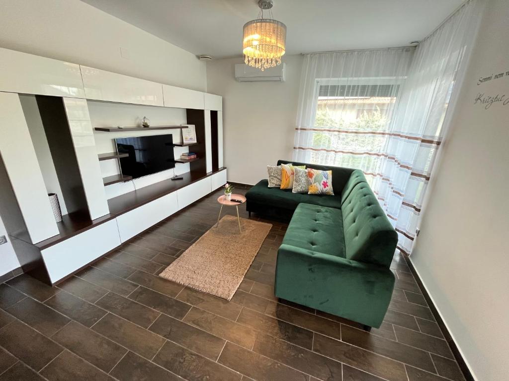 Posezení v ubytování Exkluzív Apartman Debrecen