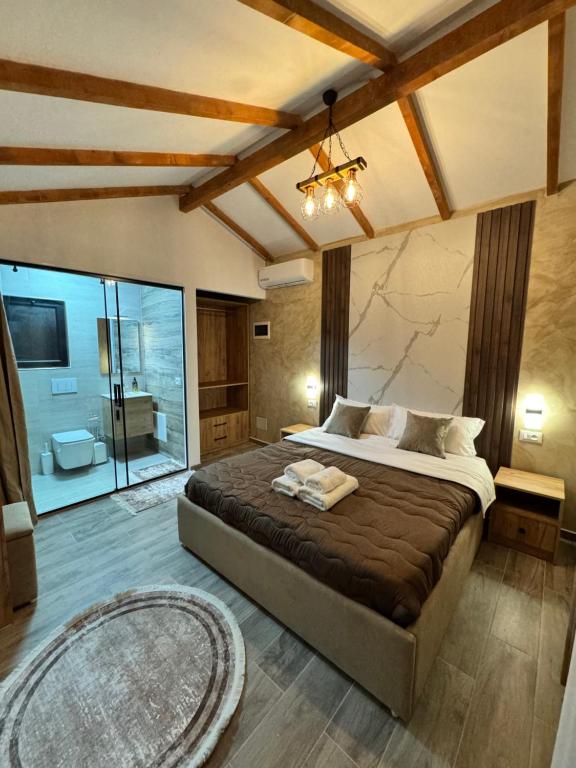 Postel nebo postele na pokoji v ubytování Alpinehouse