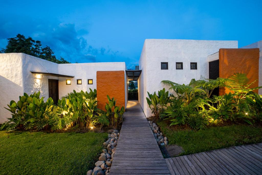 Jardí fora de Salento Pequeño Hotel