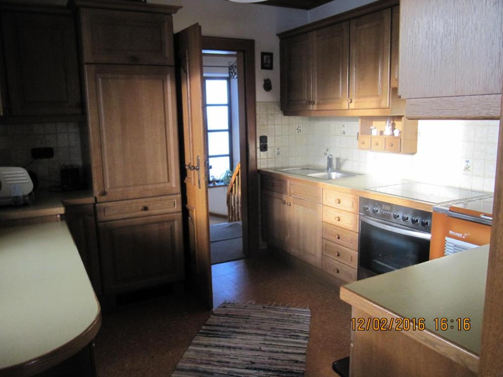 Kuchyň nebo kuchyňský kout v ubytování Ferienwohnung Wörndl