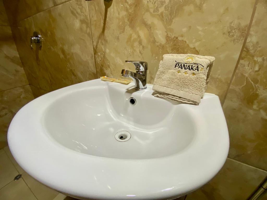 Koupelna v ubytování Hotel Panaka II