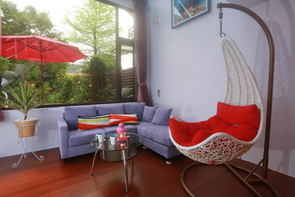 Posezení v ubytování Zhen Shan Zhuang B&B