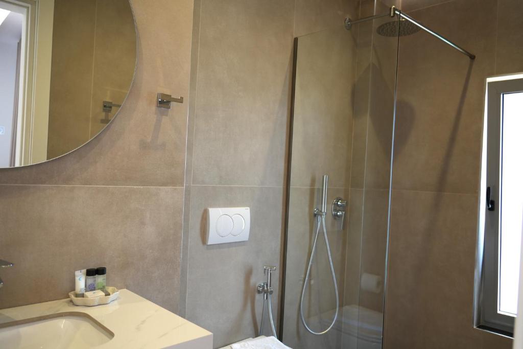 Koupelna v ubytování Hotel Veizi