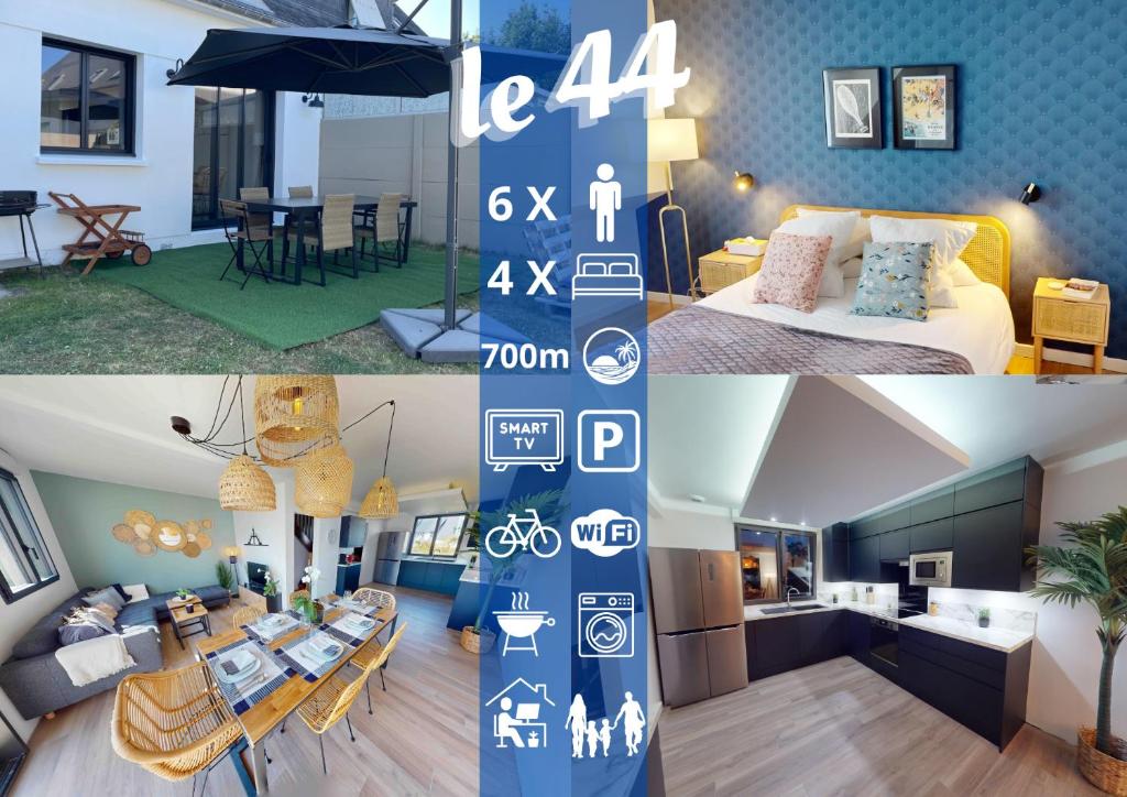 Posezení v ubytování Le 44 - Maison familiale - Grand confort - 700m Plages