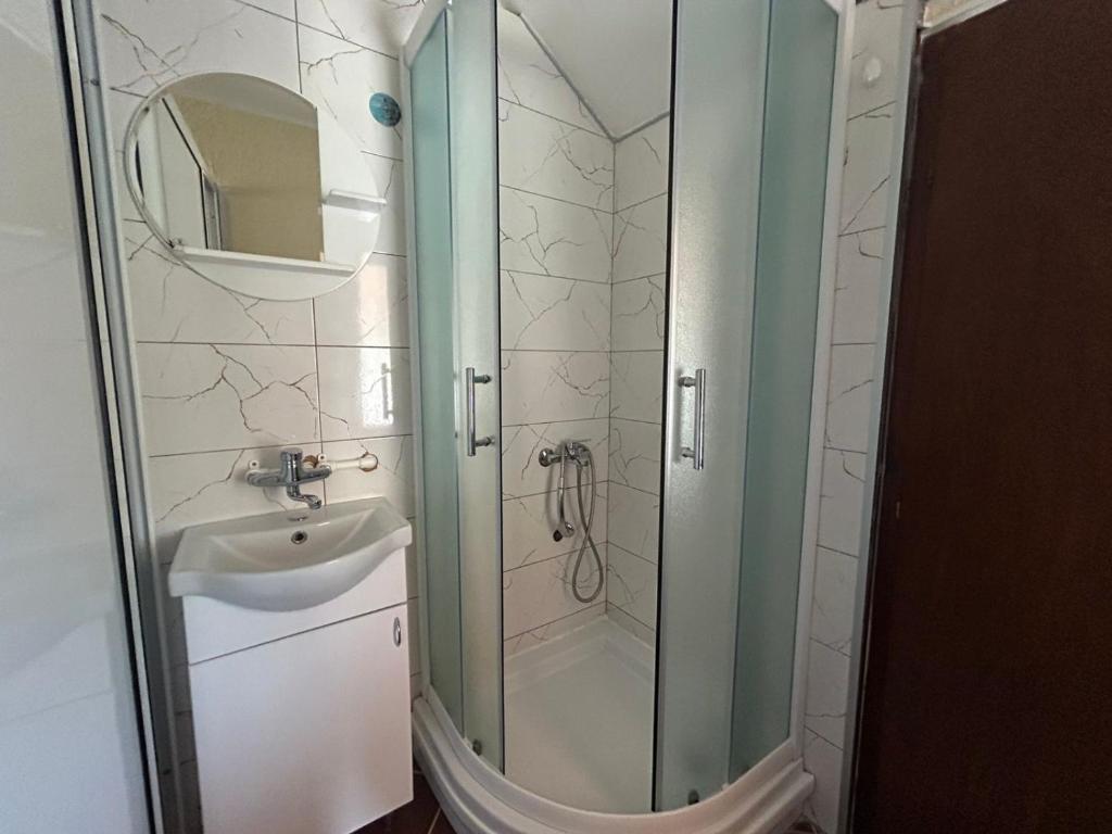 Koupelna v ubytování Guest House Vila Aleksa