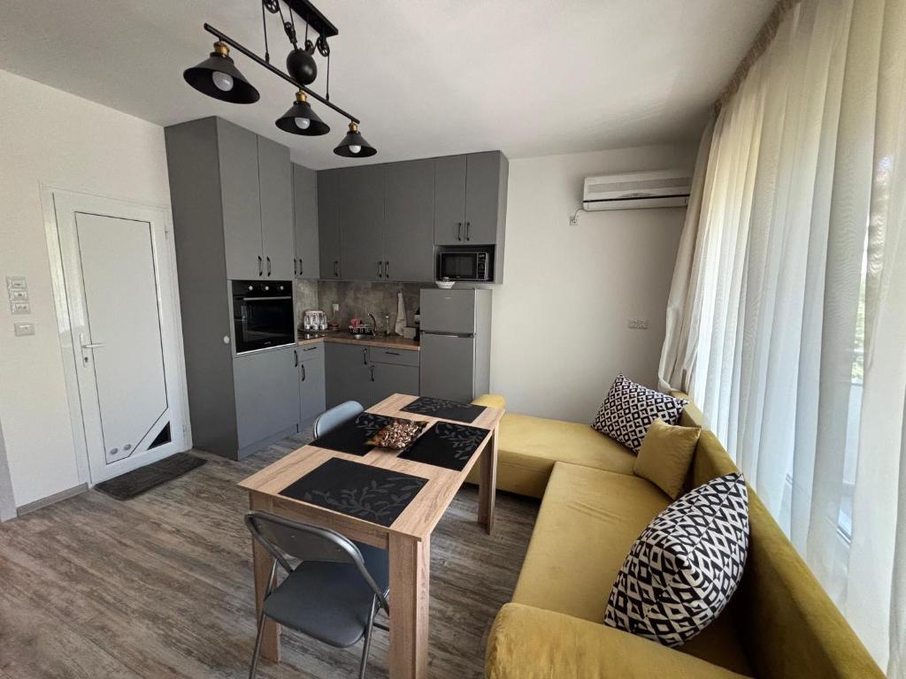 Kuchyň nebo kuchyňský kout v ubytování Alagen Apartments Burgas