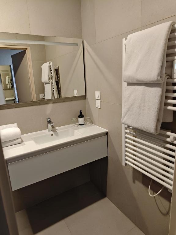Koupelna v ubytování Hotel des Eaux