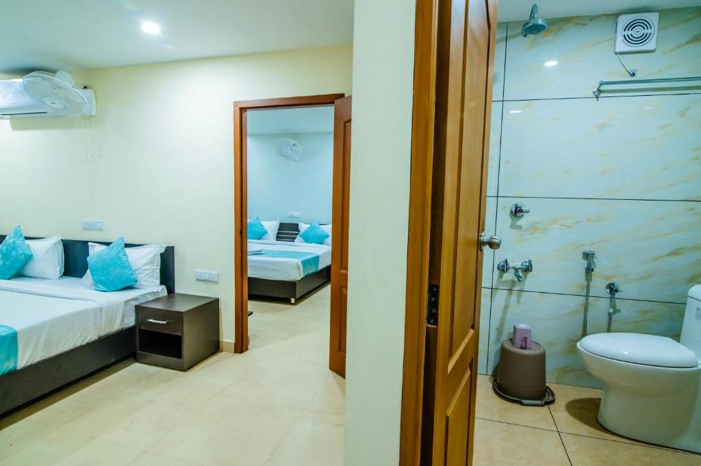 Koupelna v ubytování Hotel Shams Inn
