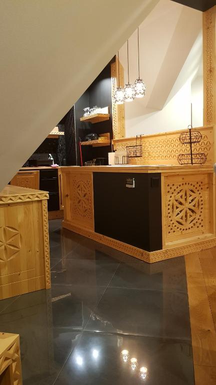 Kuchyňa alebo kuchynka v ubytovaní Apartamenty Toporowa Cyrhla