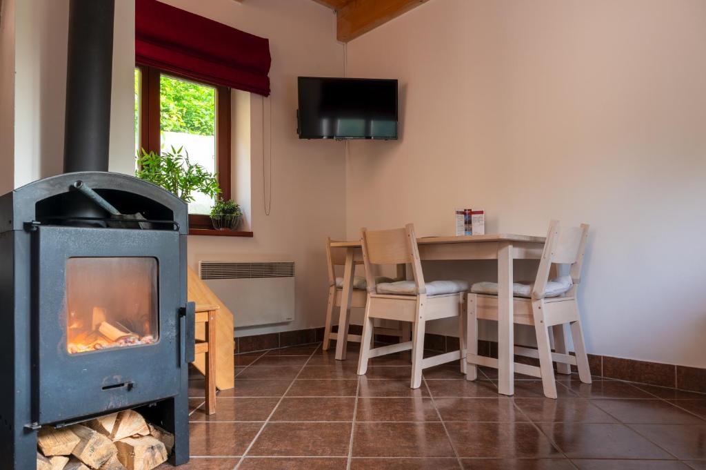 TV a/nebo společenská místnost v ubytování Hotel Zlechov