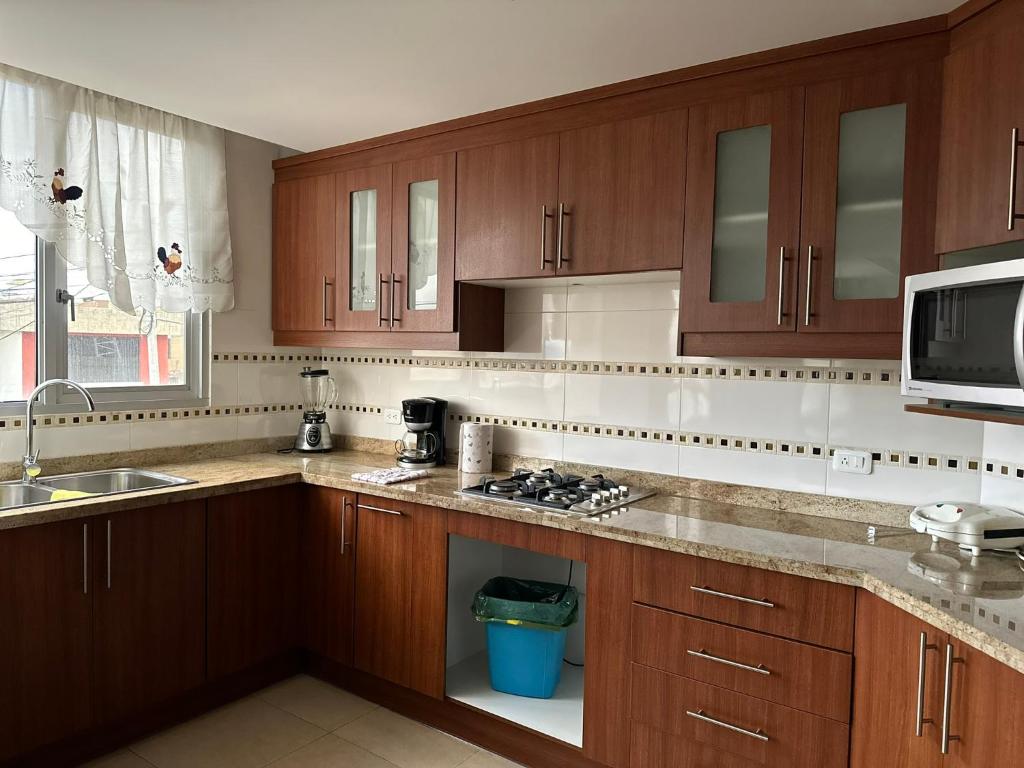 Kuchyň nebo kuchyňský kout v ubytování Instant Hotel - Departamentos de lujo en Ambato