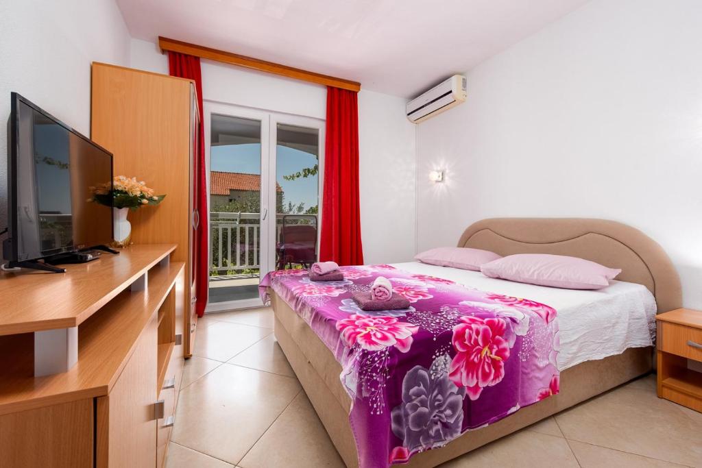 Posteľ alebo postele v izbe v ubytovaní Villa Vrebac Badem on the Peljesac peninsula