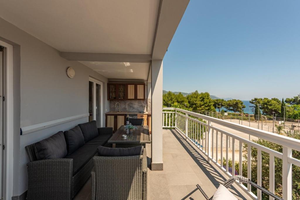 Balkón alebo terasa v ubytovaní Villa Vrebac Badem on the Peljesac peninsula