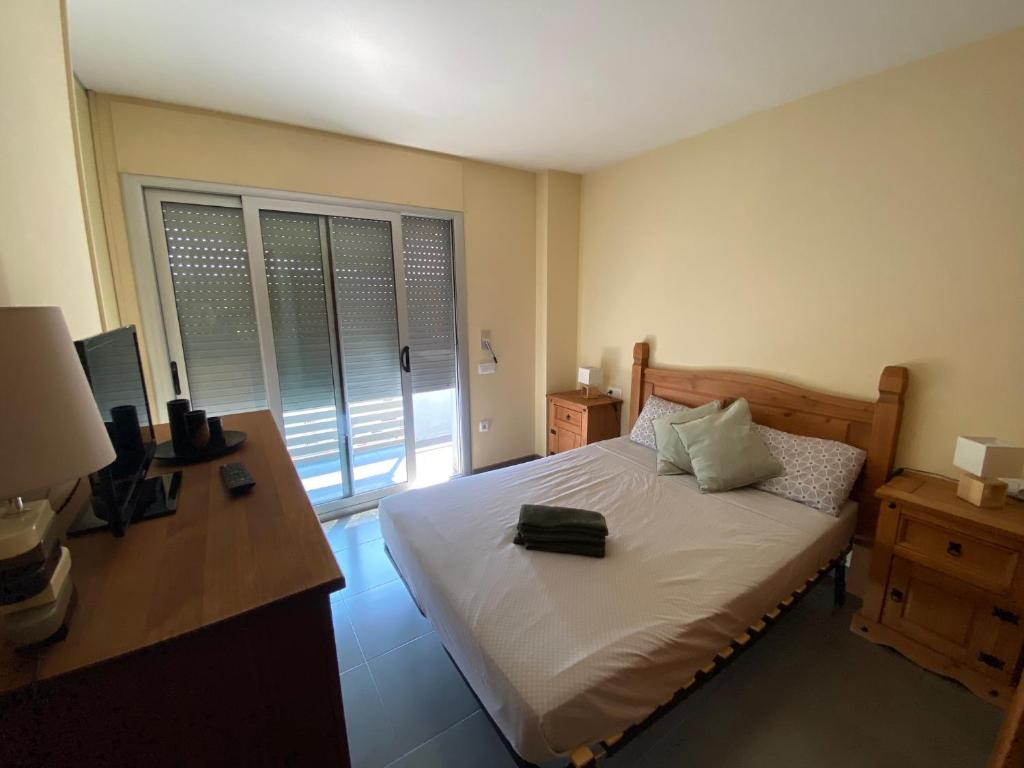 A bed or beds in a room at Bonito apartamento en Avinyó con impresionantes vistas