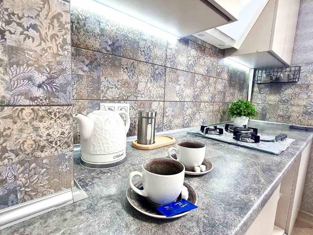Dapur atau dapur kecil di 79 Best apartment in the center city