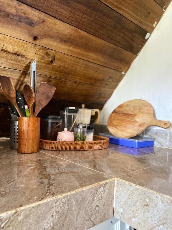 A kitchen or kitchenette at Dreamvilles Ecovillage Las Galeras