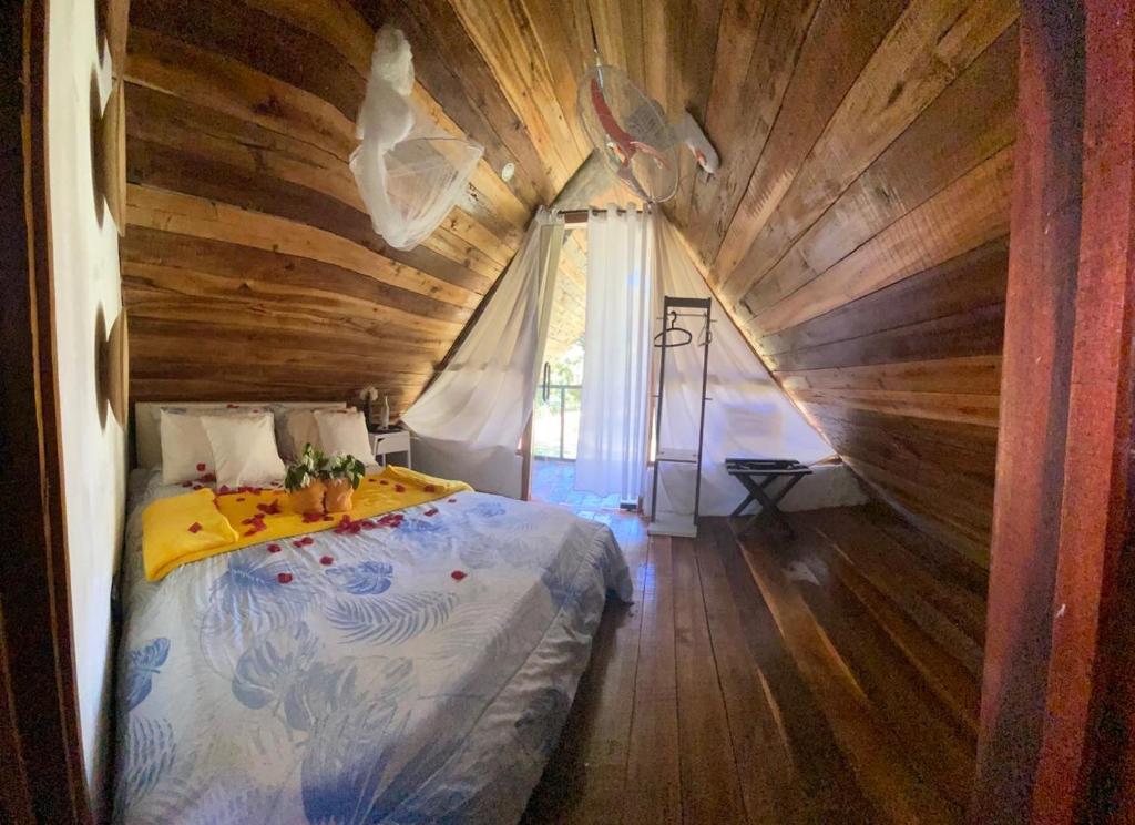 A bed or beds in a room at Dreamvilles Ecovillage Las Galeras