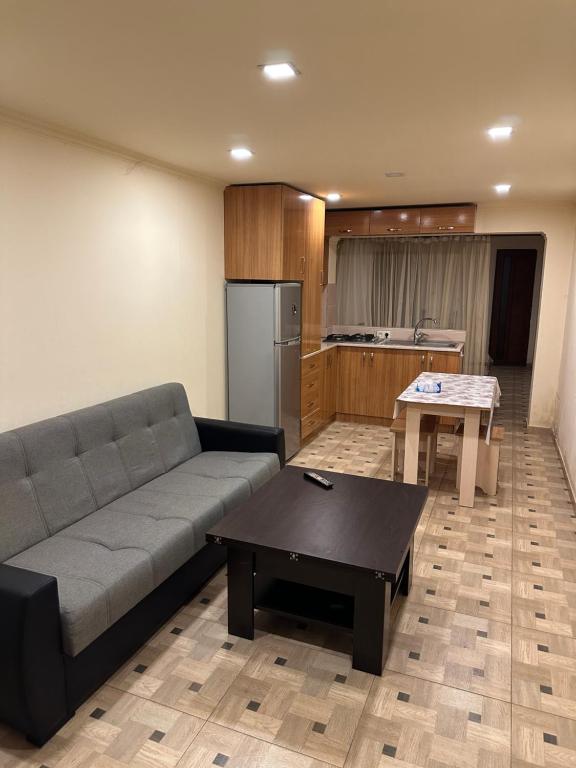 a living room with a couch and a table at Friends & Family II in Yerevan