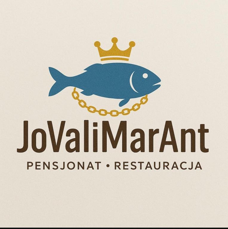 a blue fish with a crown on top of it at JoValiMarAnt in Mikołajki
