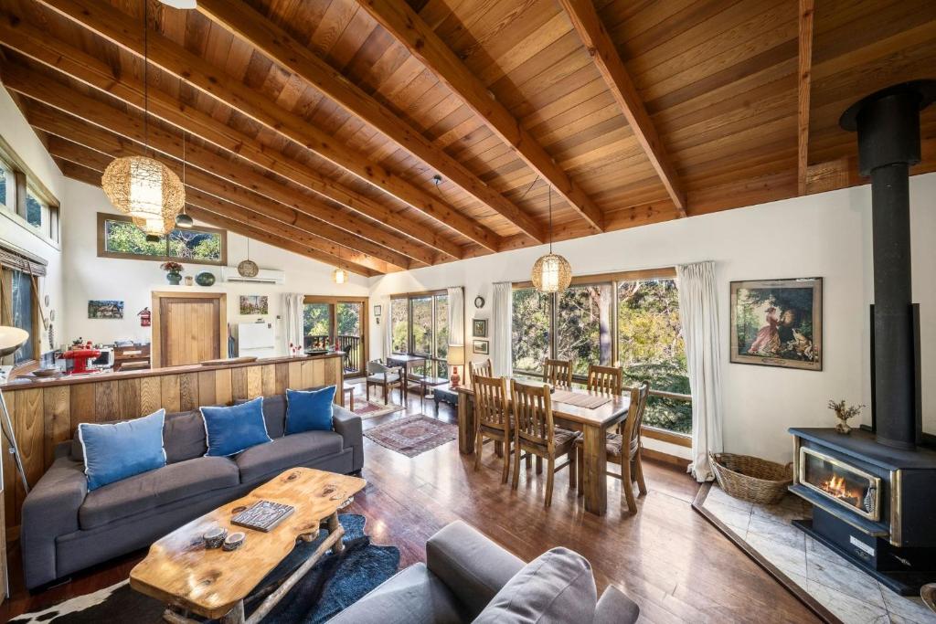 Χώρος καθιστικού στο Wattle Glen