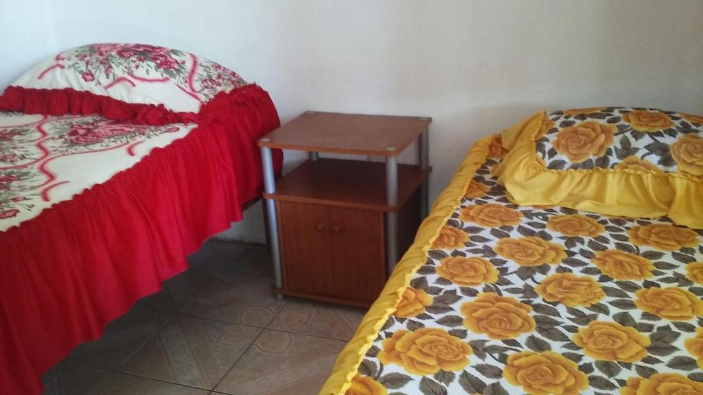 Postel nebo postele na pokoji v ubytování Cabinas Smith 2