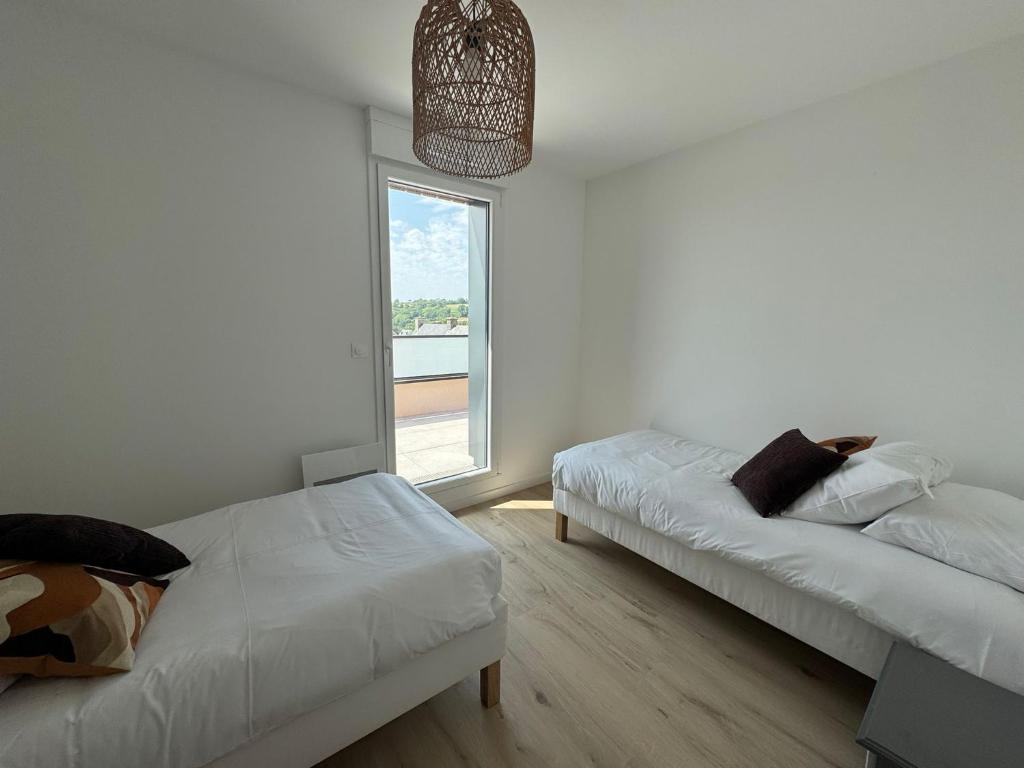 Ένα ή περισσότερα κρεβάτια σε δωμάτιο στο Appartement Le Riva B304