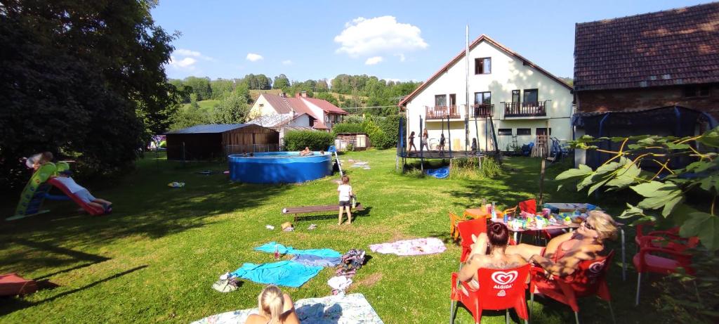 Zahrada ubytování Pension Bílý Hořec