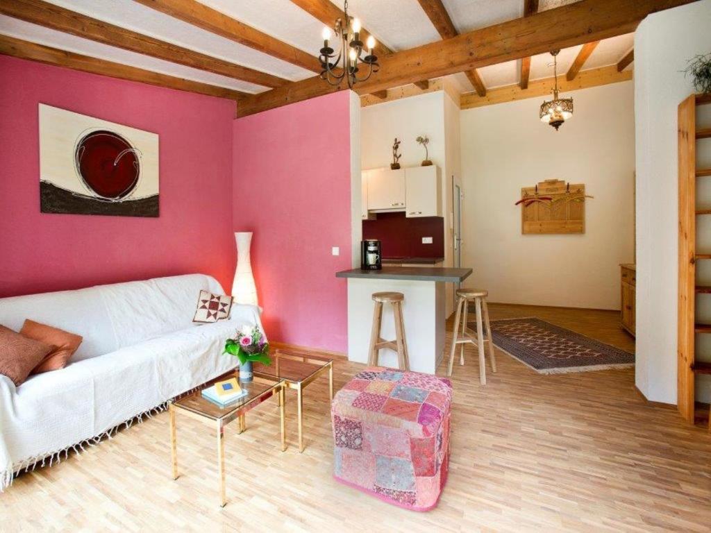 TV a/nebo společenská místnost v ubytování Haus am Waldpark