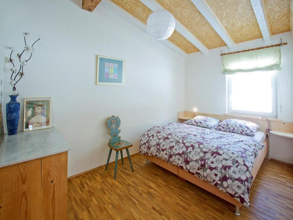 Postel nebo postele na pokoji v ubytování Haus am Waldpark