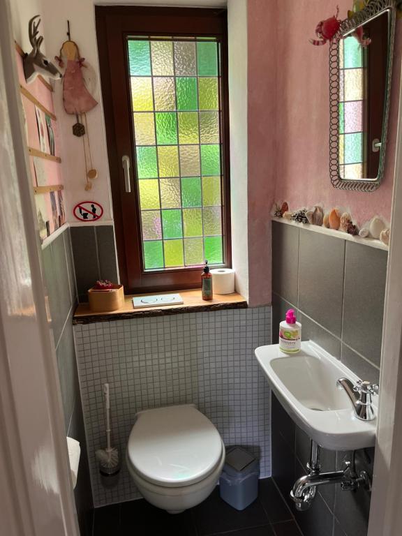 Ein Badezimmer in der Unterkunft Ferienhaus Brinker Bleibe